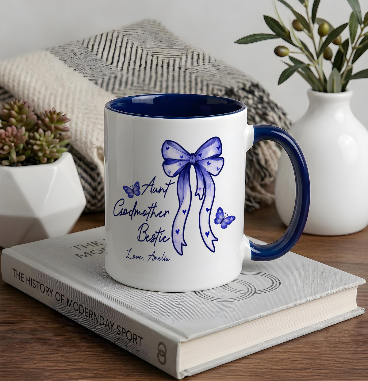 Personalized Aunt Godmother Bestie Mug, Godparent Proposal Gift, Auntie Baby Announcement Cup
