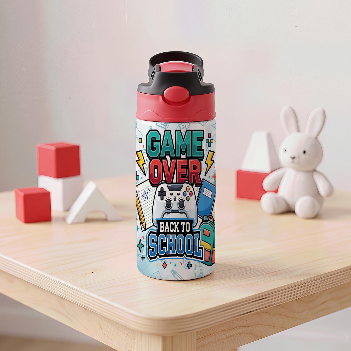 Personalized Gamer Kids Tumbler, Back to School Stainless Steel Cup