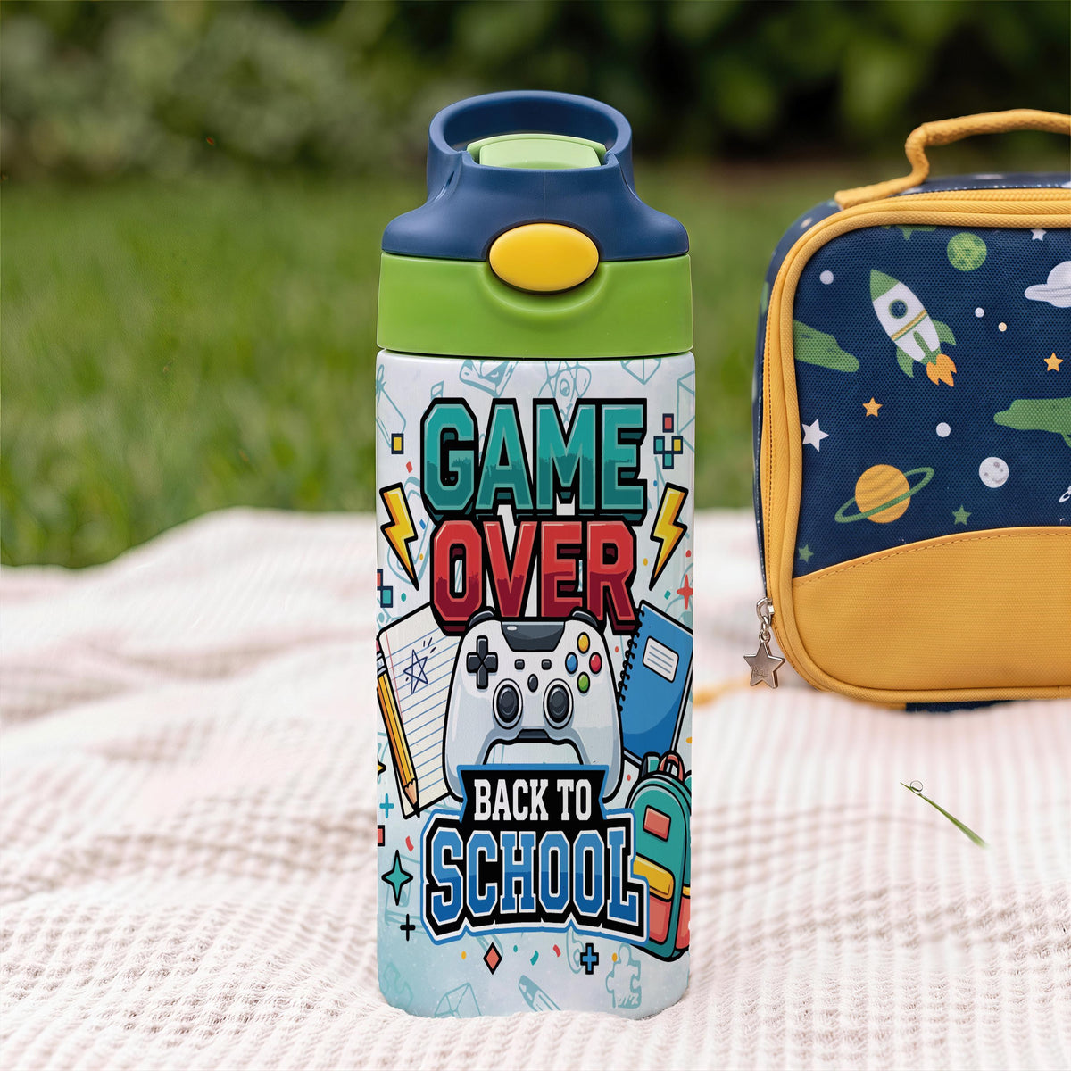 Personalized Gamer Kids Tumbler, Back to School Stainless Steel Cup