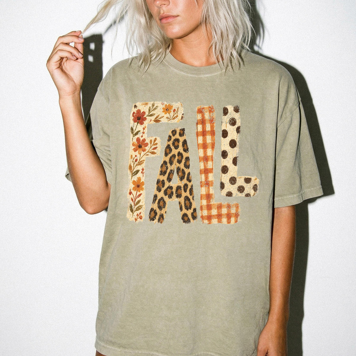 Fall Flowers Comfort Colors® Shirt, Fall Season Leopard T-Shirt, Autumn Lovers Gift Tee