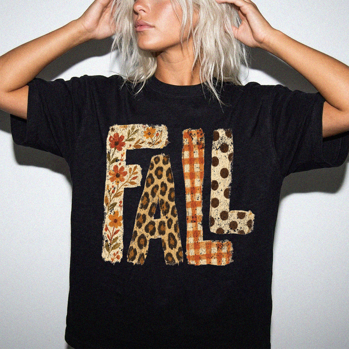 Fall Flowers Comfort Colors® Shirt, Fall Season Leopard T-Shirt, Autumn Lovers Gift Tee