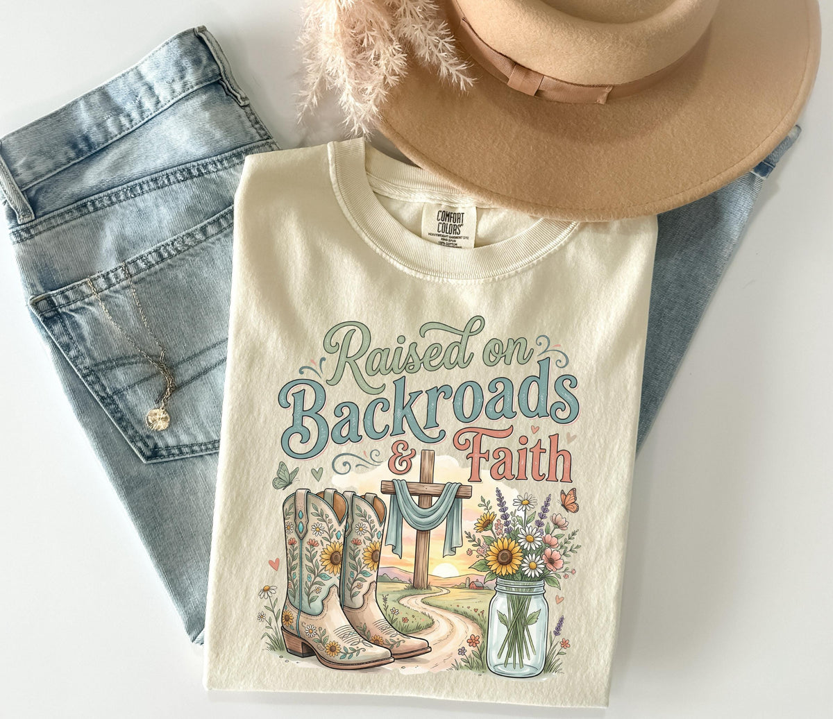 Christian Country Comfort Colors® Shirt, Faith Based Western Tee, Religious Women Gift