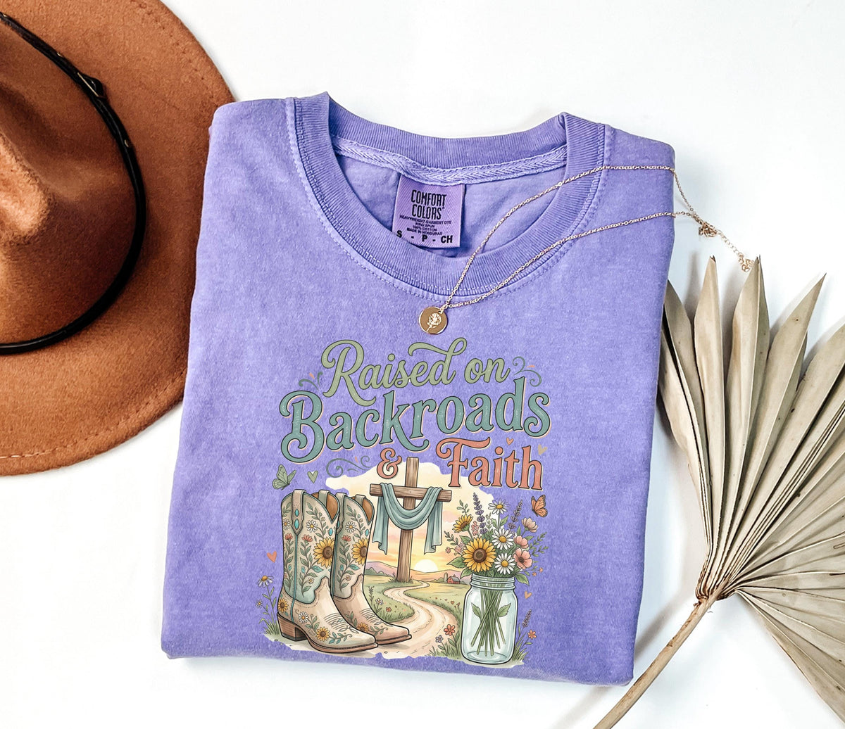 Christian Country Comfort Colors® Shirt, Faith Based Western Tee, Religious Women Gift