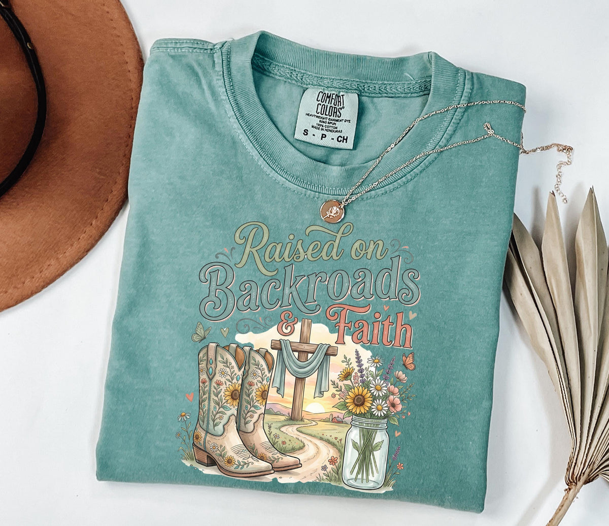 Christian Country Comfort Colors® Shirt, Faith Based Western Tee, Religious Women Gift