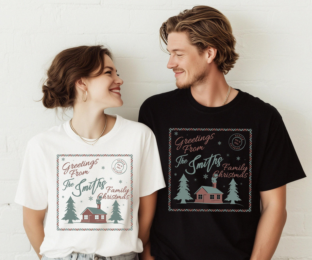 Personalized Christmas Comfort Colors® Shirt, Family Matching Xmas Tees, Christmas Crew Gift Shirt