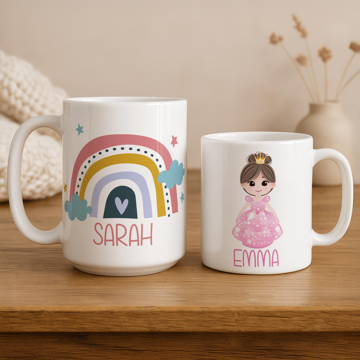 Personalized Kids Name Mug, Kid's Birthday Party Favor, Custom Children Gift