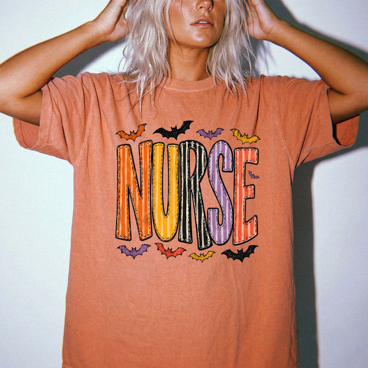 Spooky Nurse Comfort Colors® Shirt, Halloween Nurse Tee, Halloween Nurse Gift T-shirt