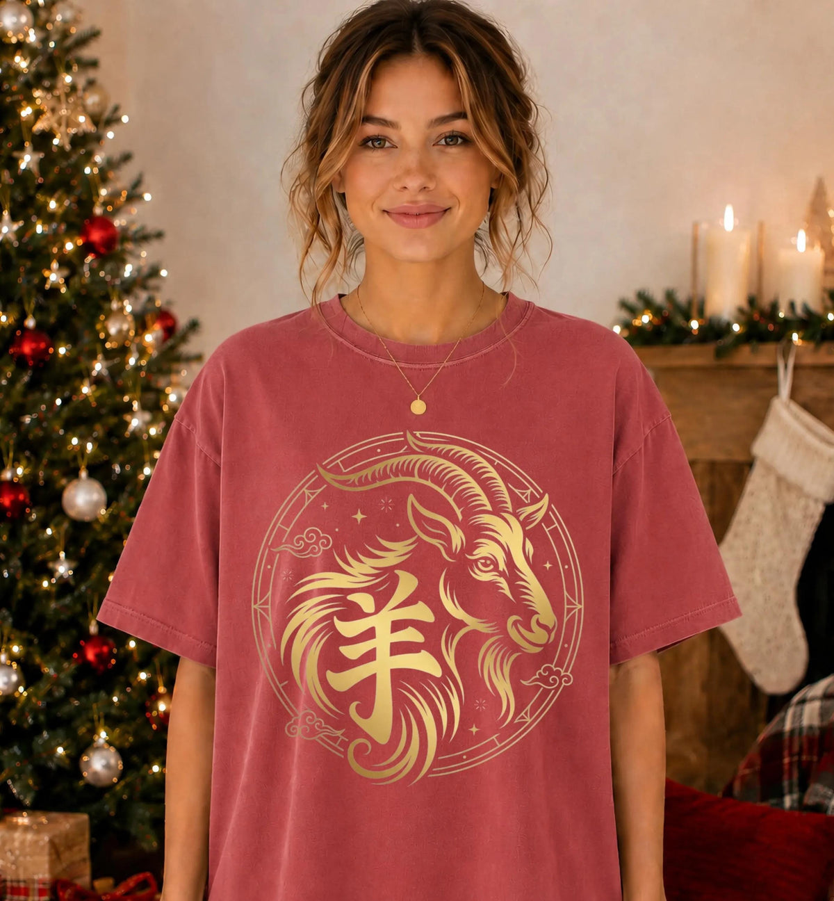 Chinese Goat 2027 Comfort Colors® Shirt, Year of the Fire Tee, New Year Celebration Gift