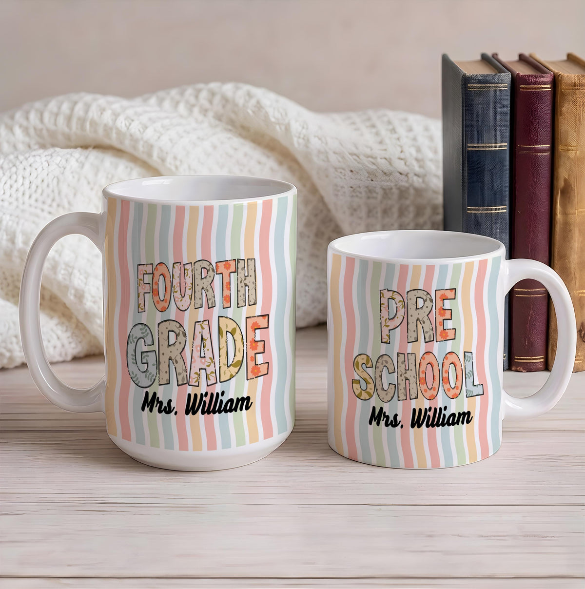 Custom Name Coffee Mug for Pre-K & Elementary Teachers