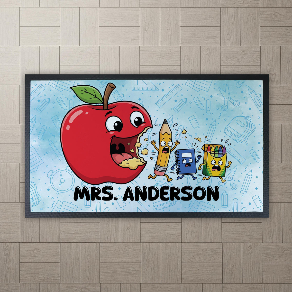 Personalized Funny Teacher Doormat, Classroom Welcome Mat, Elementary School Decor