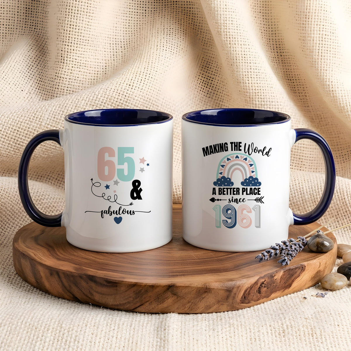 Custom 65th Birthday Mug, Born in 1961 Cup, 65th Birthday Gift