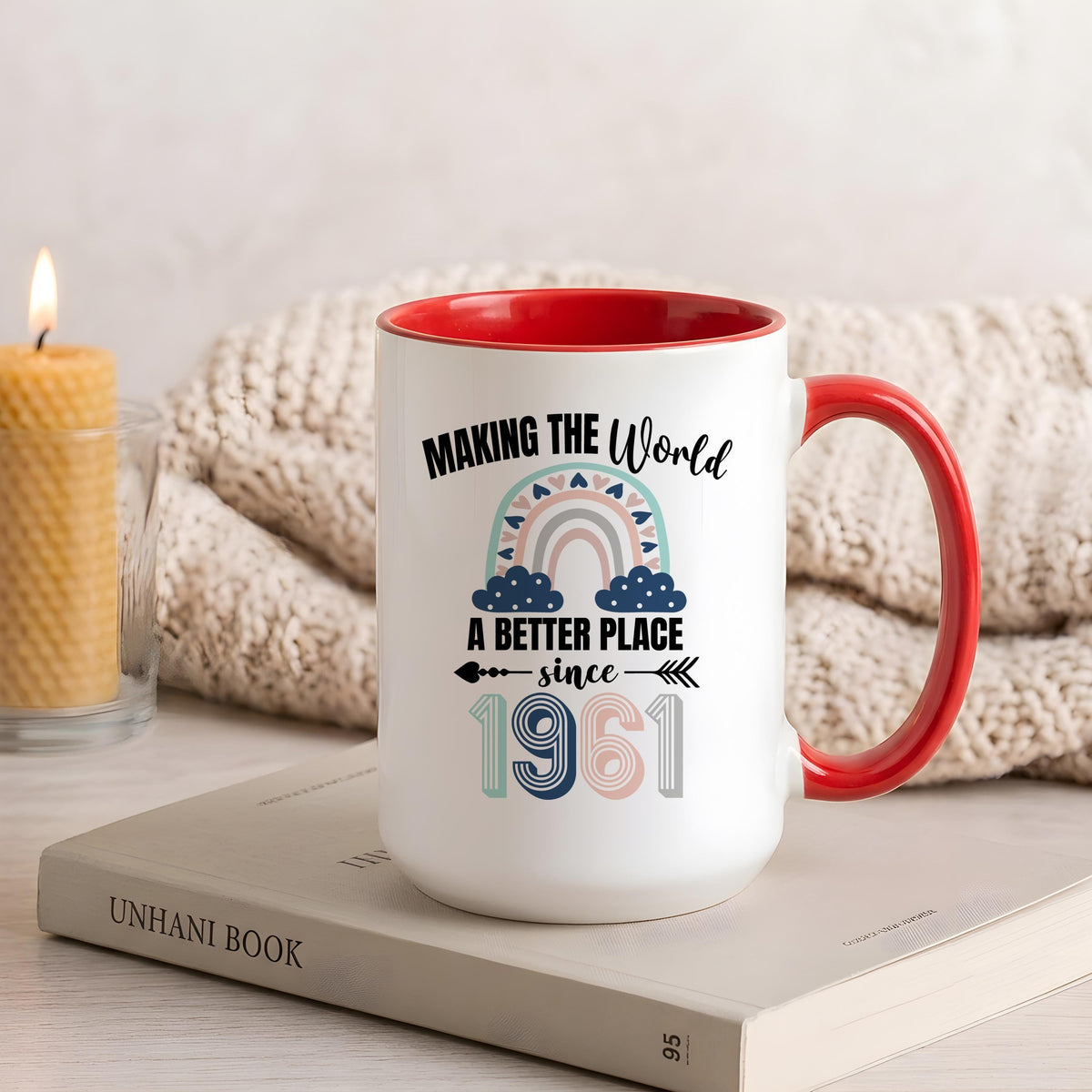 Custom 65th Birthday Mug, Born in 1961 Cup, 65th Birthday Gift