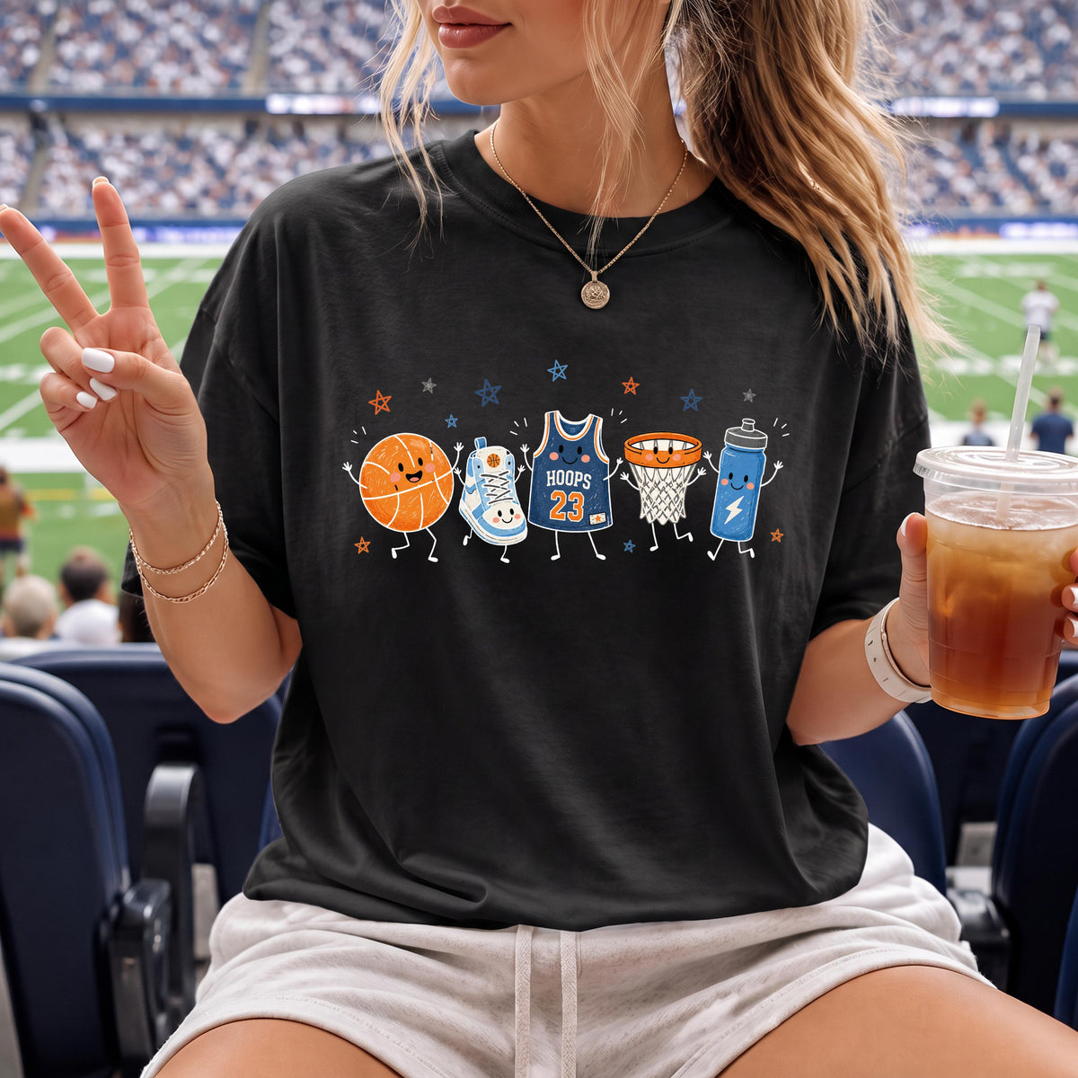 Basketball Doodle Graphic Shirt