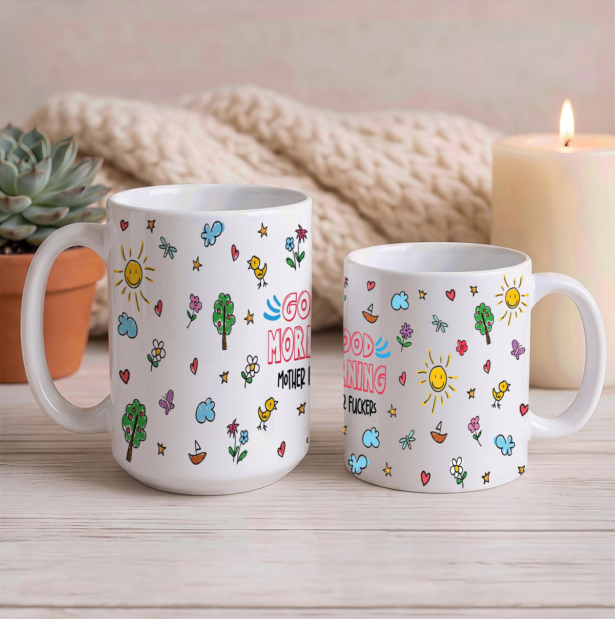 Funny Good Morning Mother Fuckers Coffee Mug, Sarcastic Ceramic Tea Cup
