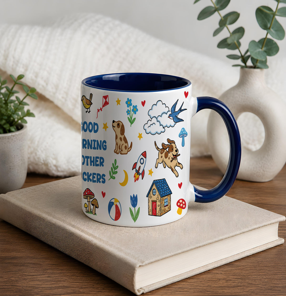 Profane Good Morning Motherfuckers Ceramic Cup, Sarcastic Morning Coffee Mug for Moms