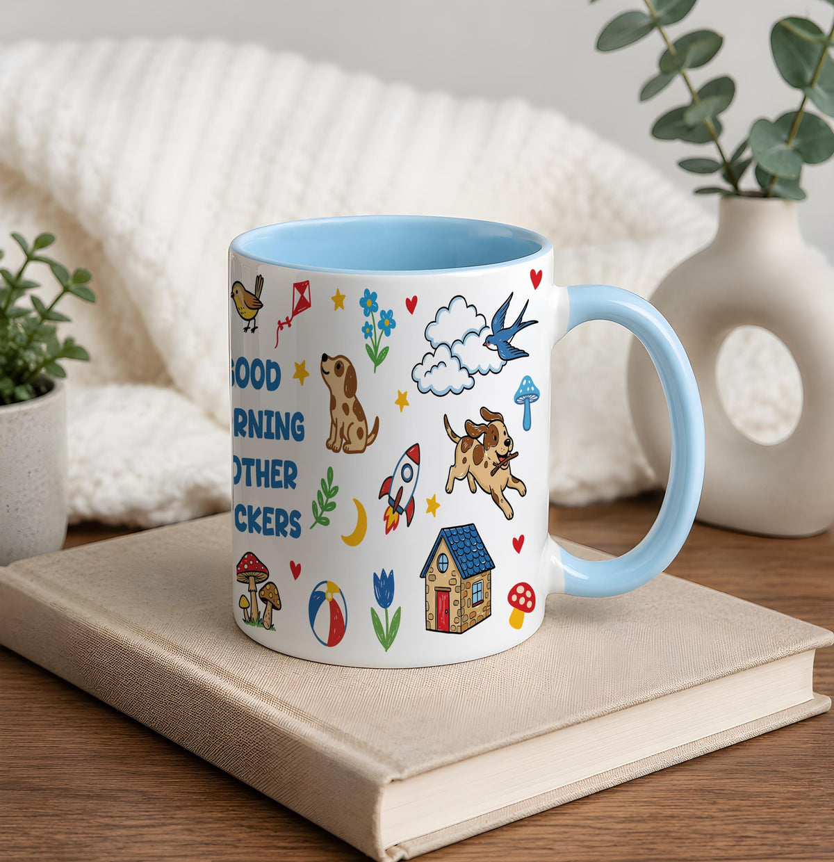 Profane Good Morning Motherfuckers Ceramic Cup, Sarcastic Morning Coffee Mug for Moms