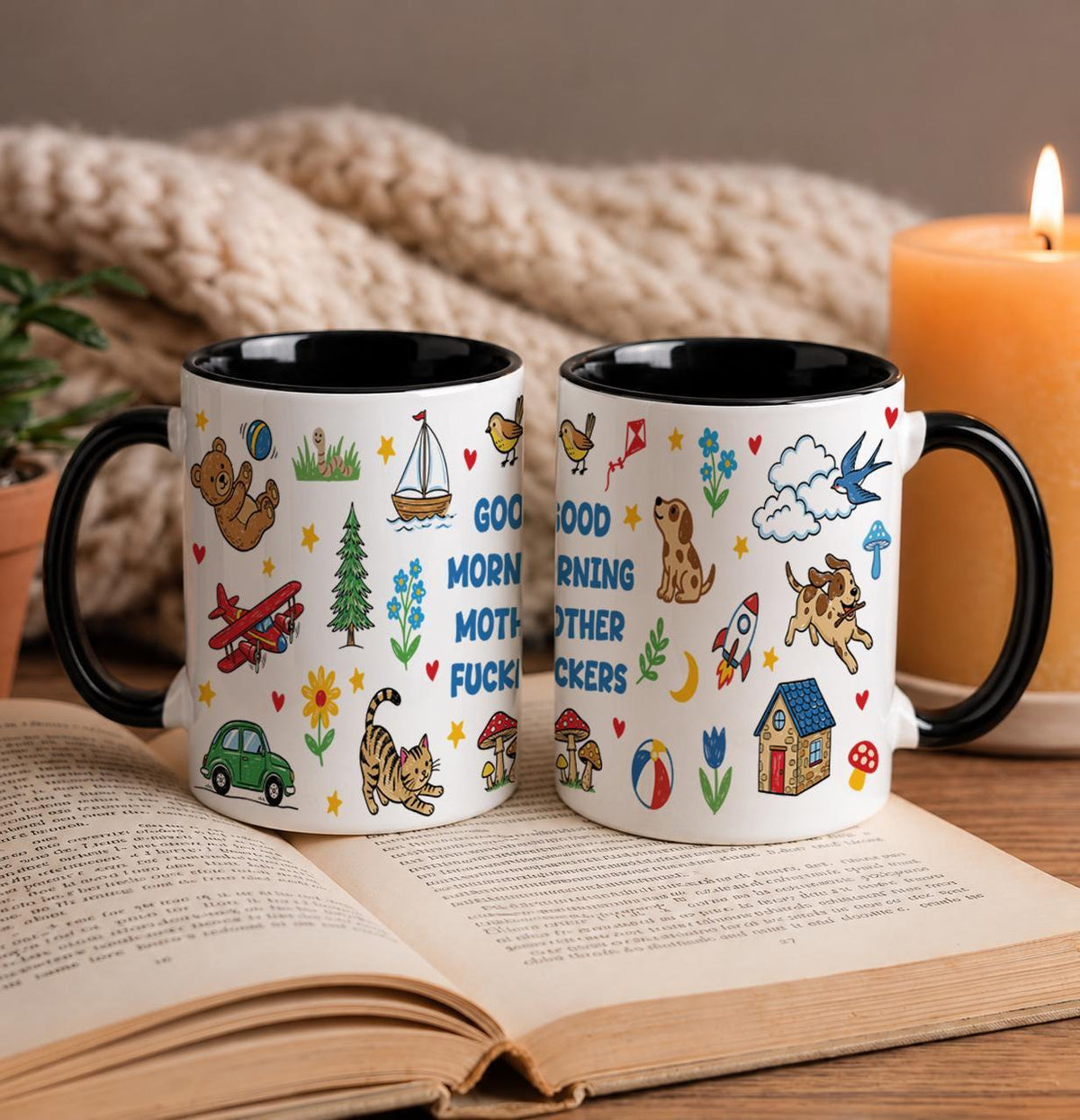 Profane Good Morning Motherfuckers Ceramic Cup, Sarcastic Morning Coffee Mug for Moms