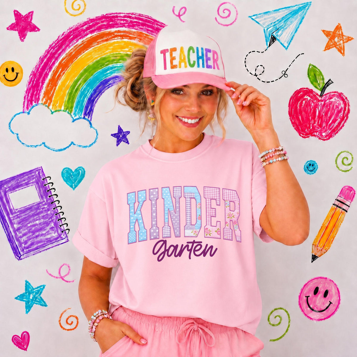 Faux Patchwork Teacher Comfort Colors® Shirt, Grade Level Teacher Tee, Teacher Crew Gifts