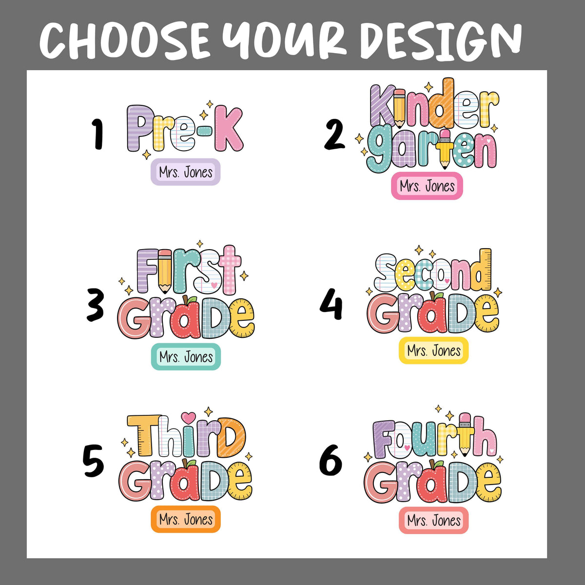 Personalized Teacher Name Grade Level Mug, Elementary School Teacher Coffee Cup