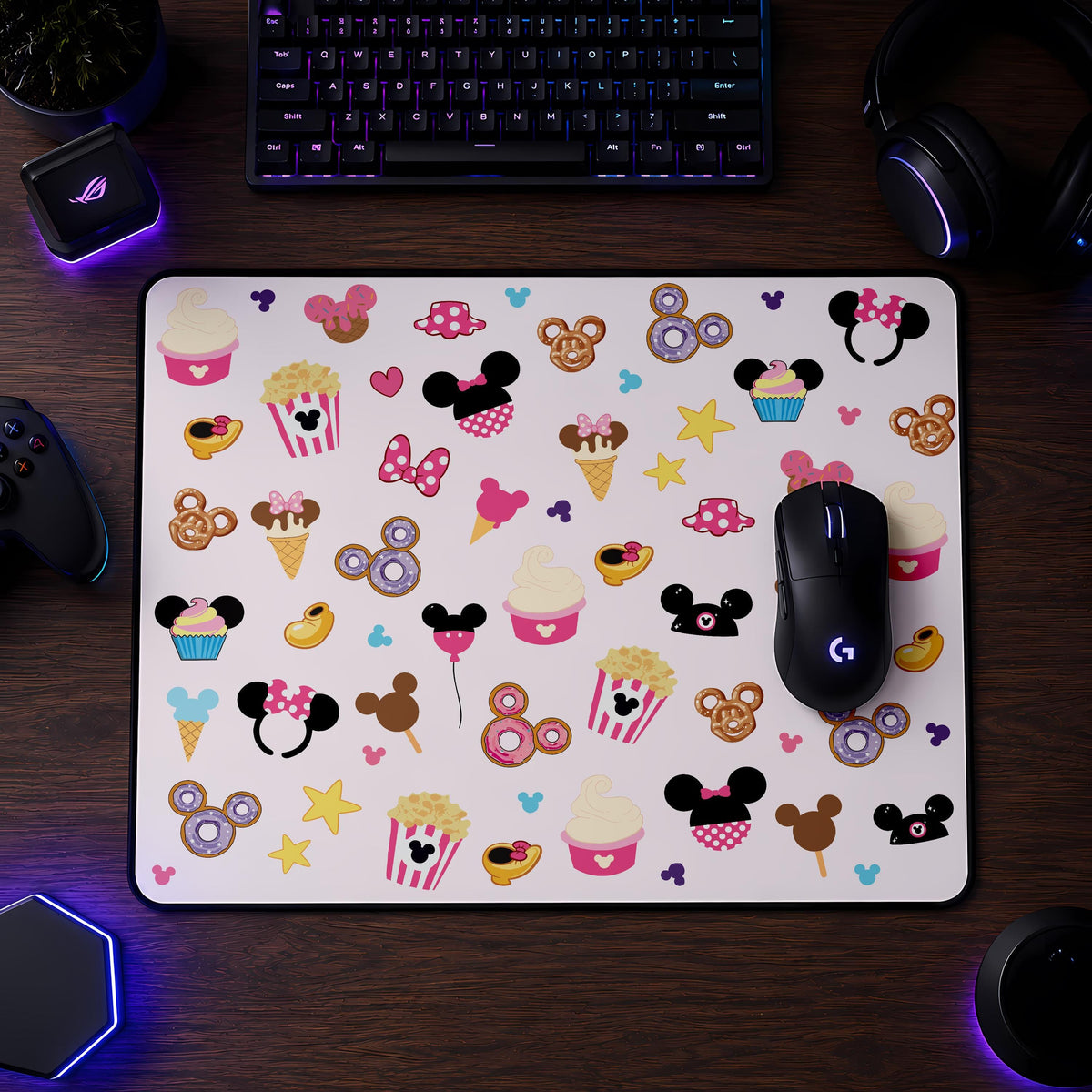 Personalized Magical Theme Park Desk Mat, Cartoon Mousepad, Computer Setup Accessories