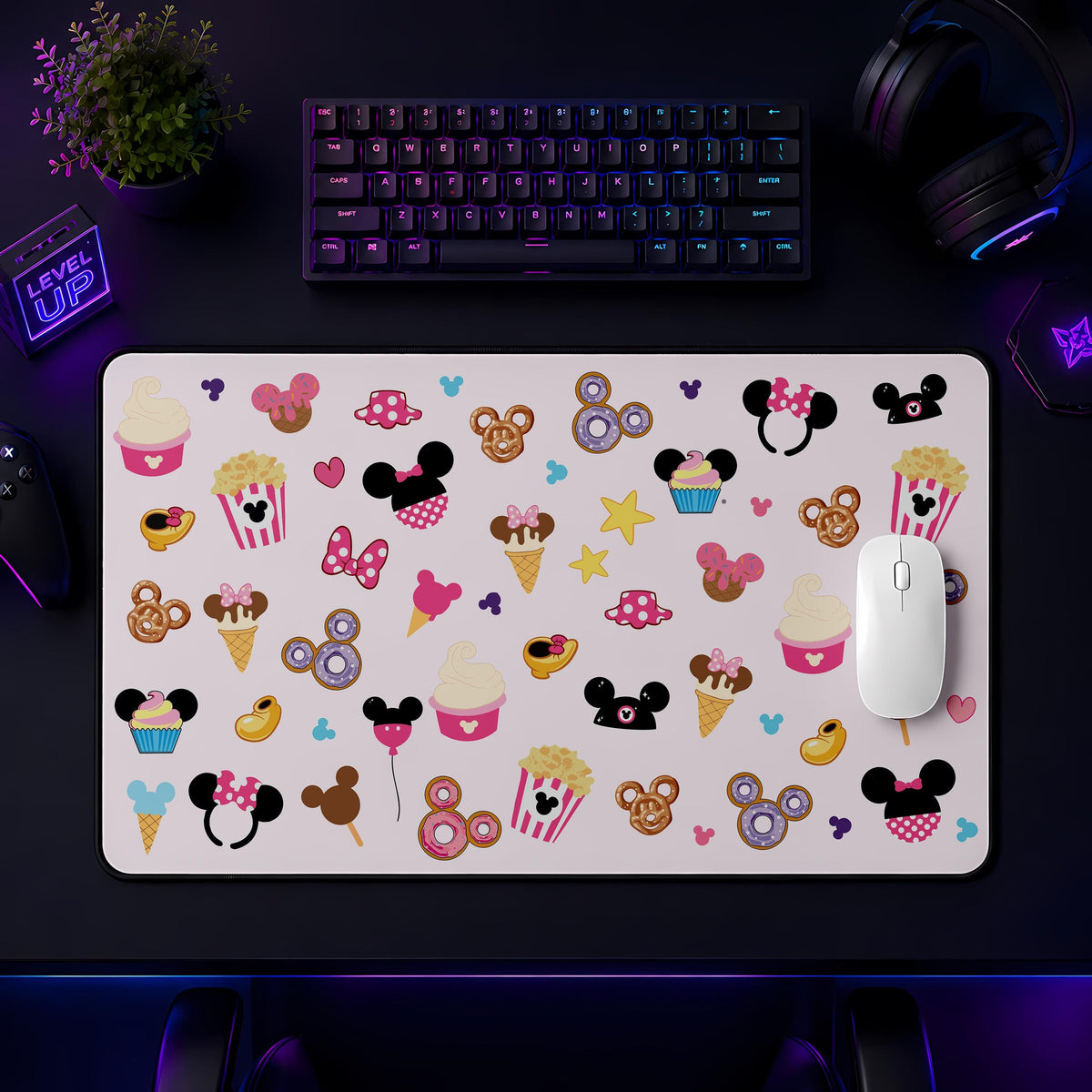 Personalized Magical Theme Park Desk Mat, Cartoon Mousepad, Computer Setup Accessories