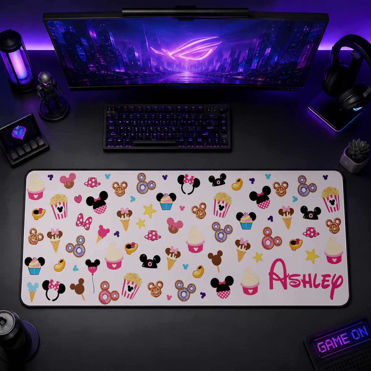 Personalized Magical Theme Park Desk Mat, Cartoon Mousepad, Computer Setup Accessories