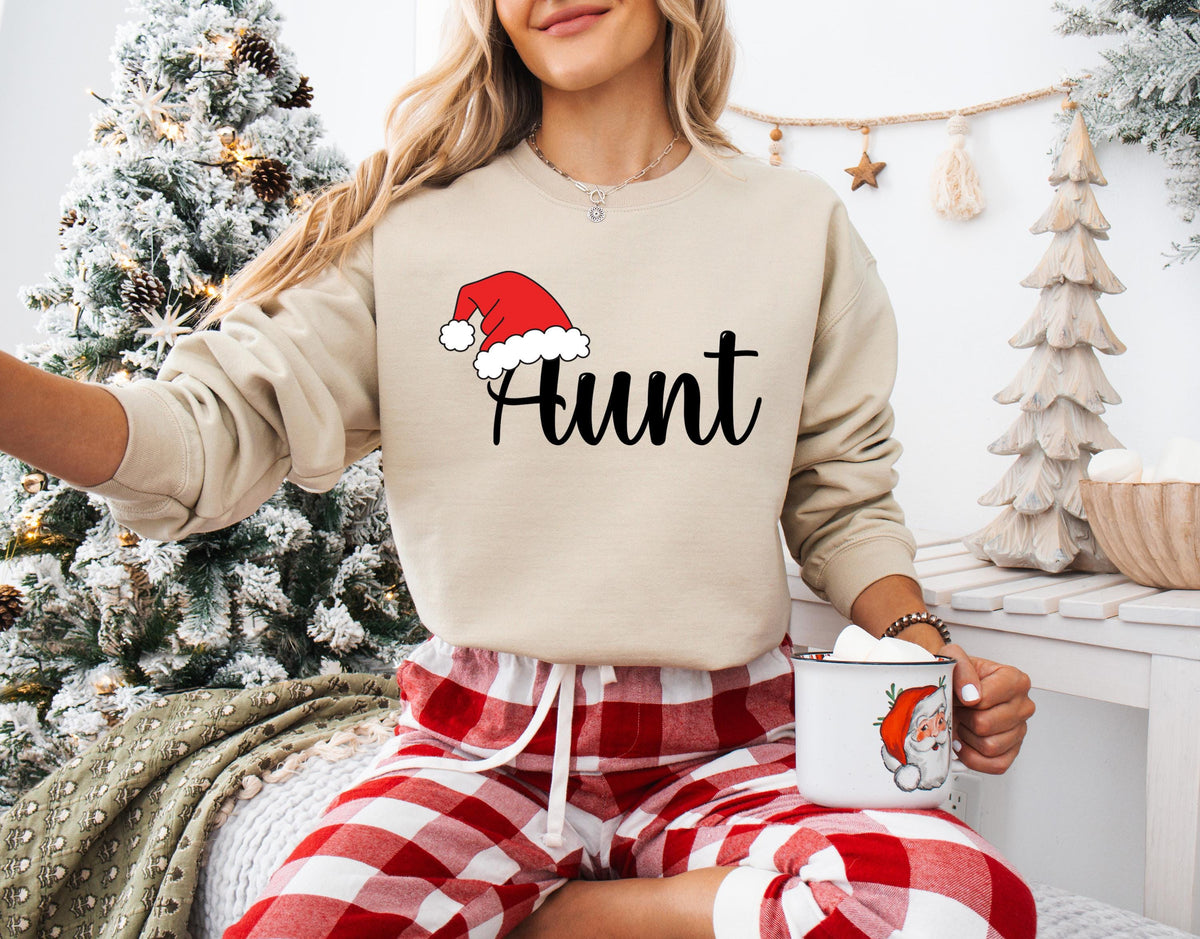 Custom Family Christmas Shirt, Santa XMAS Matching Tee, Dada & Mama Holiday Hoodie