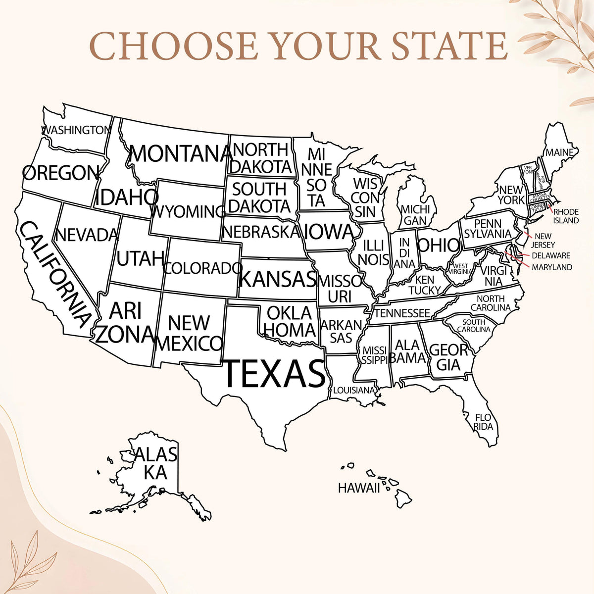 Personalized Long Distance States Jewelry Dish, Always Under the Same Sky Ring Holder Plate