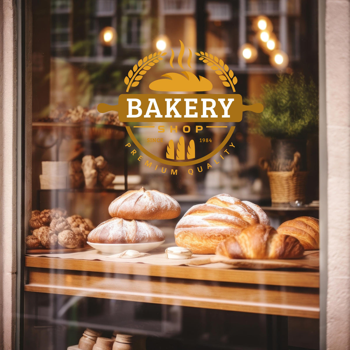 Custom Full Color Business Logo Window Decal, Storefront Advertising Sign