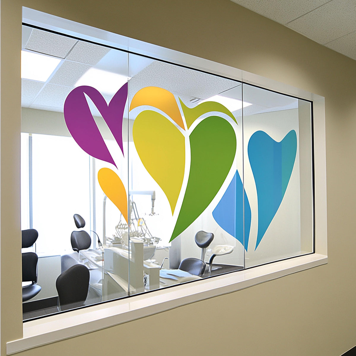 Custom Full Color Business Logo Window Decal, Storefront Sign Sticker