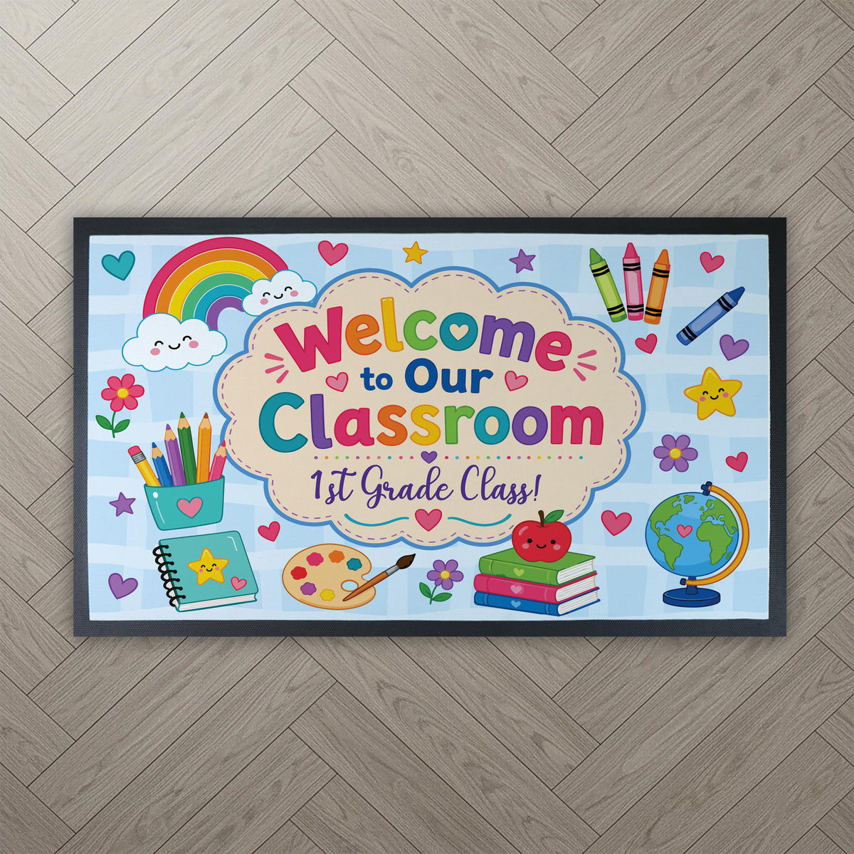 Welcome to Our Classroom Doormat, Custom Teacher Welcome Mat