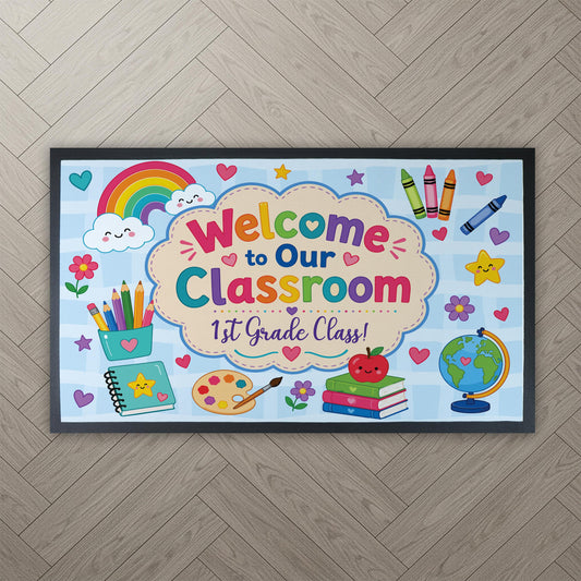 Welcome to Our Classroom Doormat, Custom Teacher Welcome Mat