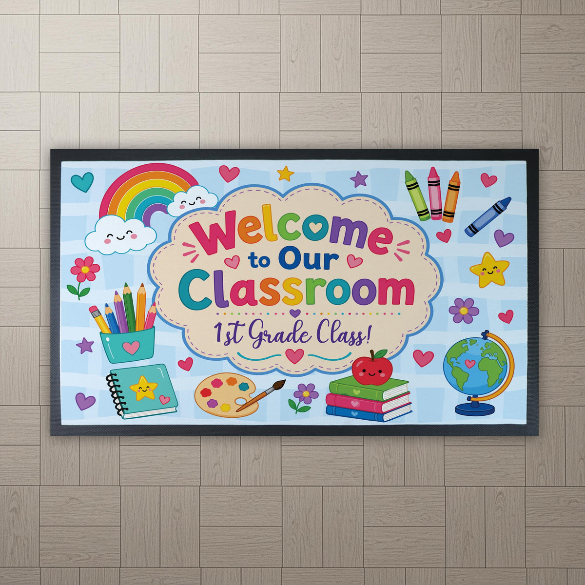 Welcome to Our Classroom Doormat, Custom Teacher Welcome Mat