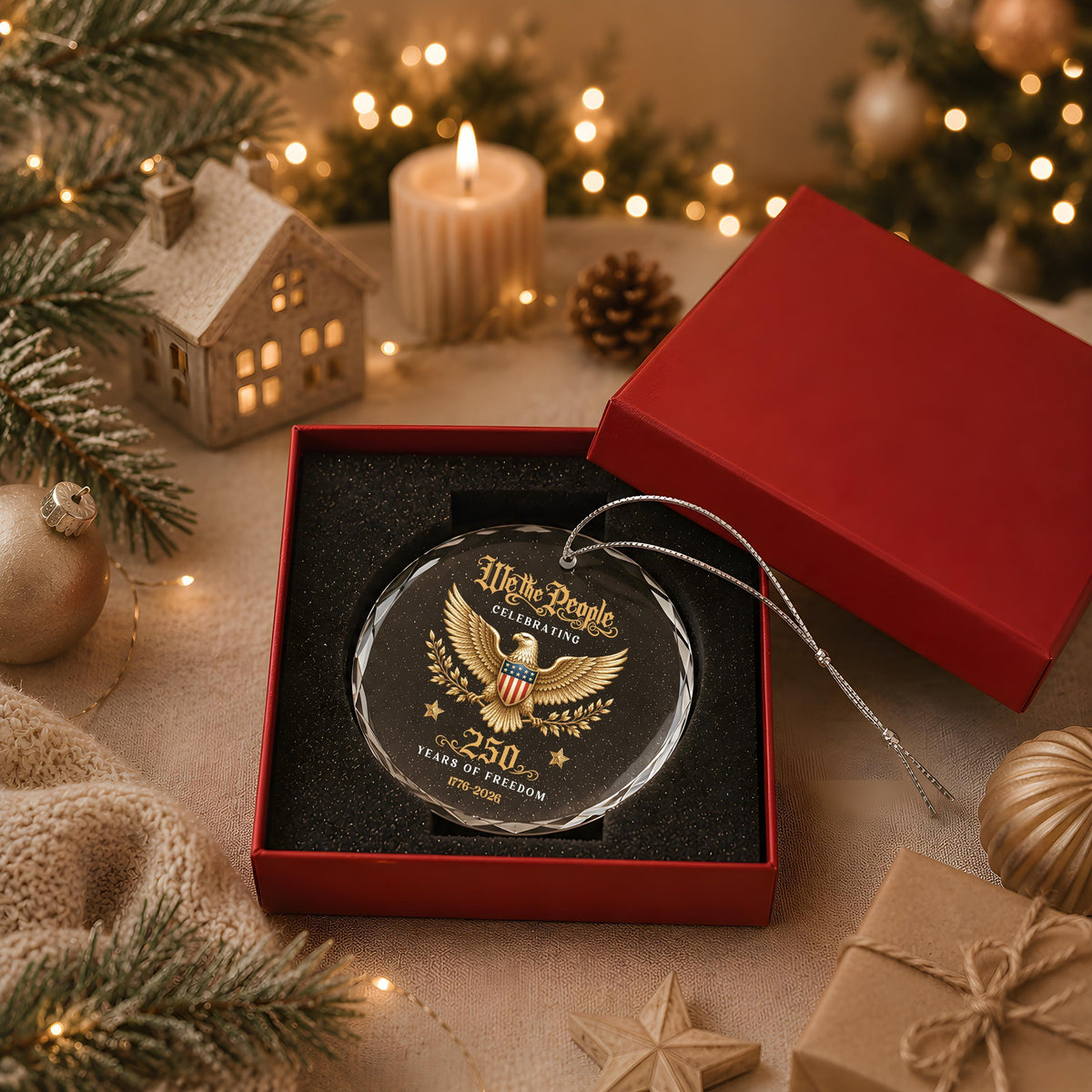 US Semiquincentennial Ornament, 250 Years of Freedom Keepsake