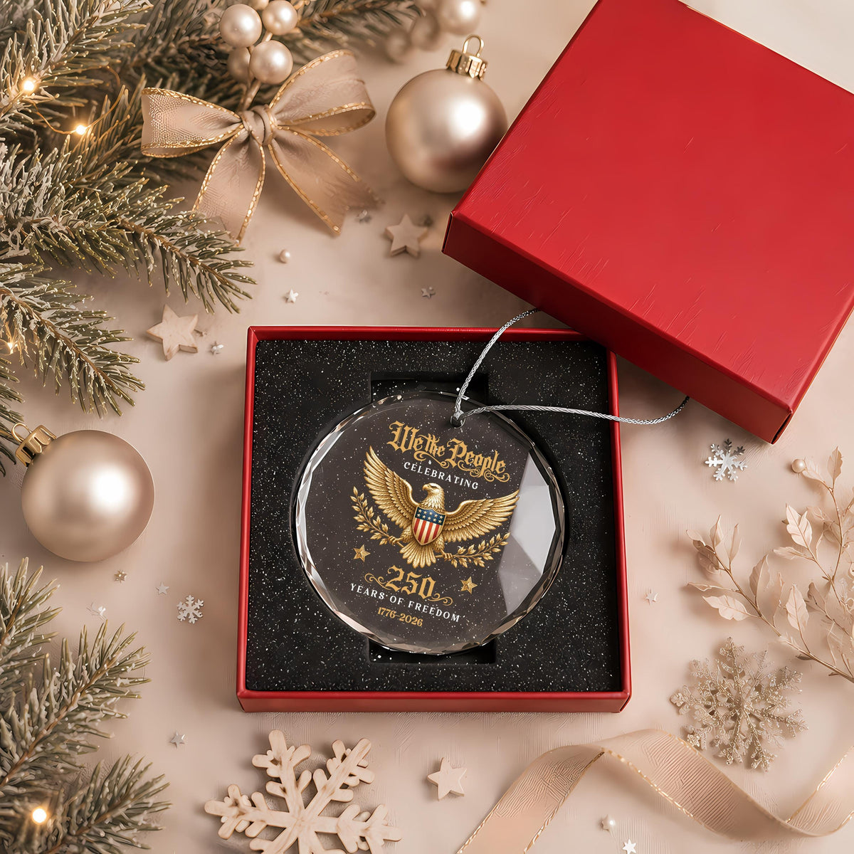 US Semiquincentennial Ornament, 250 Years of Freedom Keepsake
