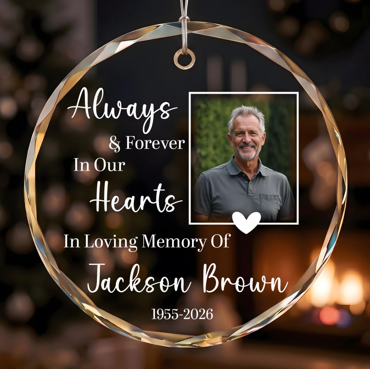 Custom Photo Memorial Ornament, In Loving Memory Keepsake, Personalized Remembrance Gift