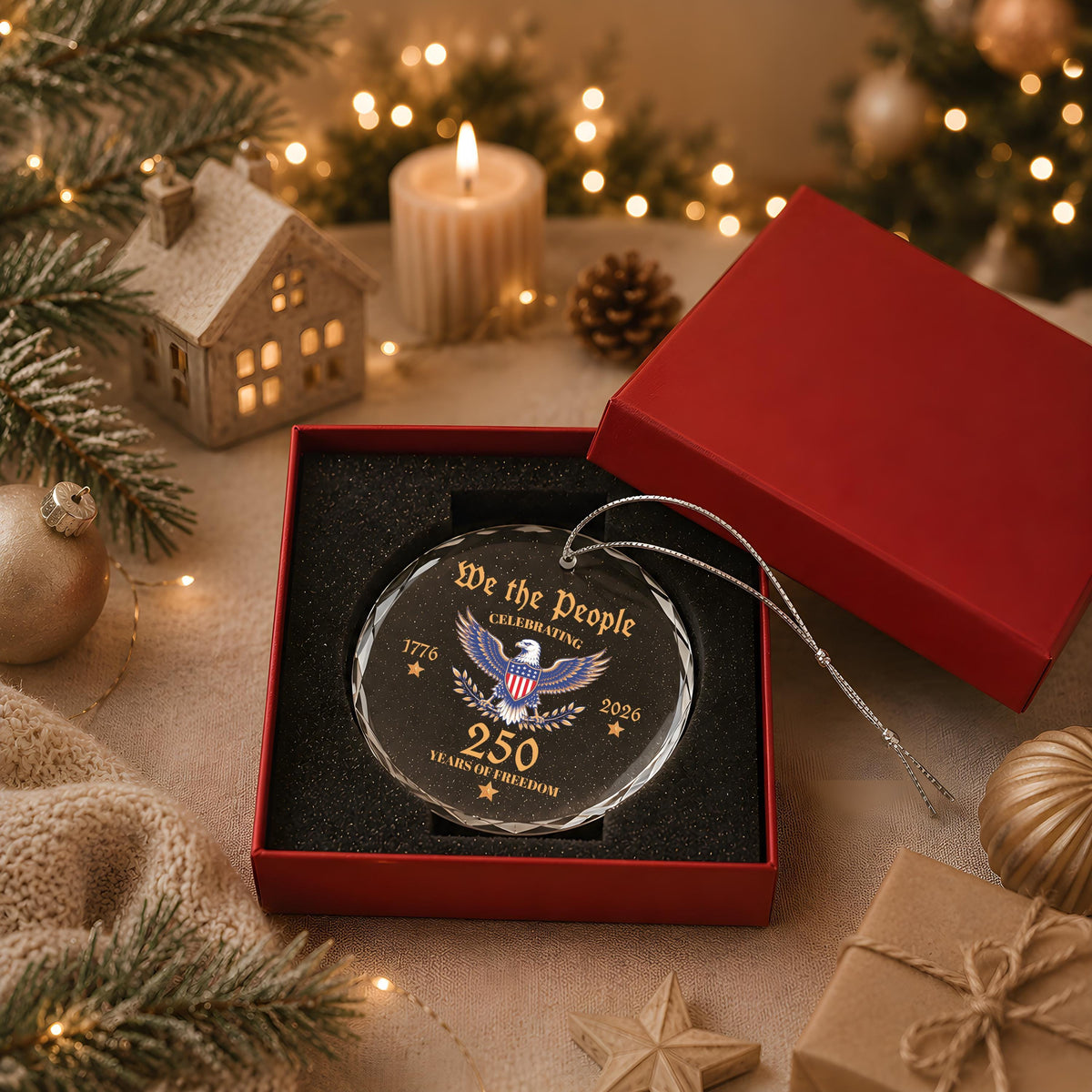 We The People USA 1776-2026 Ornament, US Semiquincentennial Ornament