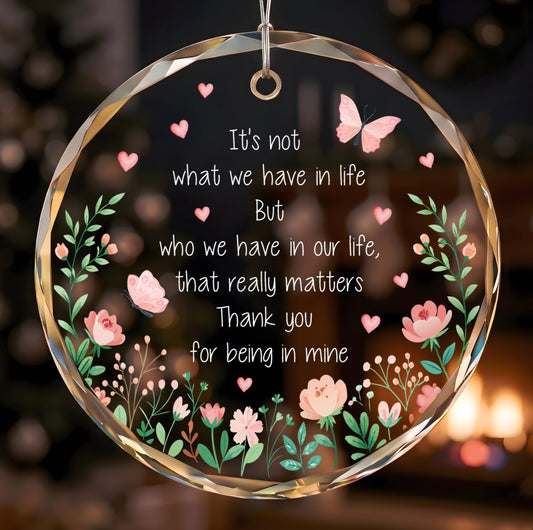 Wildflower Friendship Ornament, Best Friend Ornament, Thank You For Being In Mine Keepsake