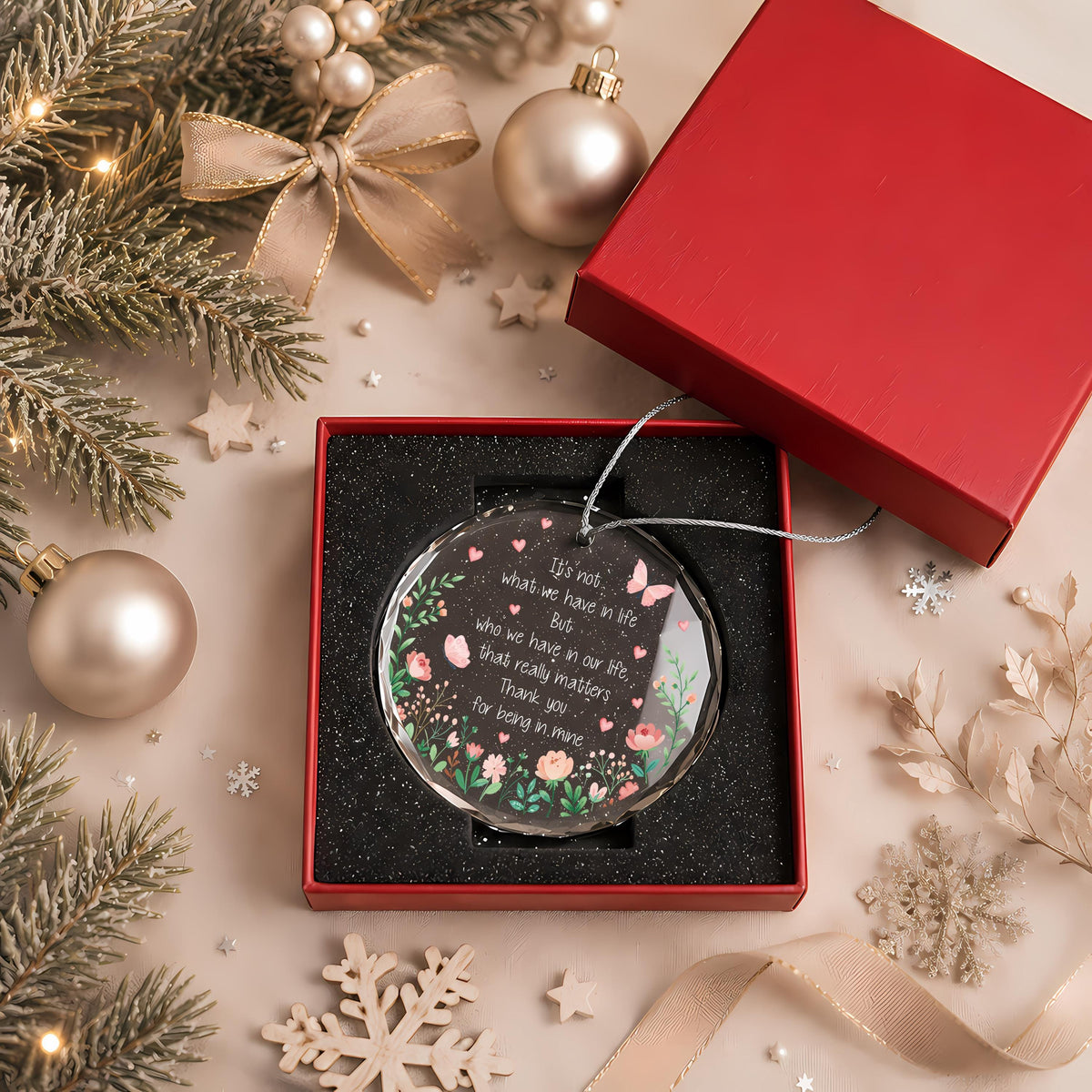 Wildflower Friendship Ornament, Best Friend Ornament, Thank You For Being In Mine Keepsake