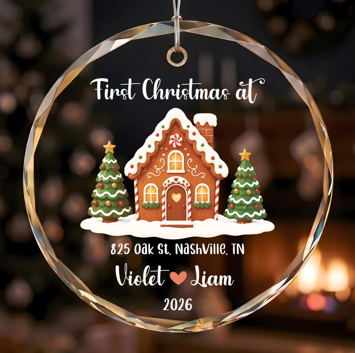 First Christmas in New Home Ornament, Personalized Gingerbread House Ornament
