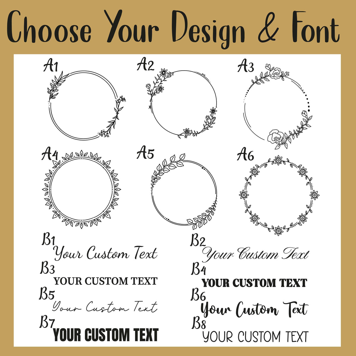 Personalized Floral Wreath Glass Can Cup