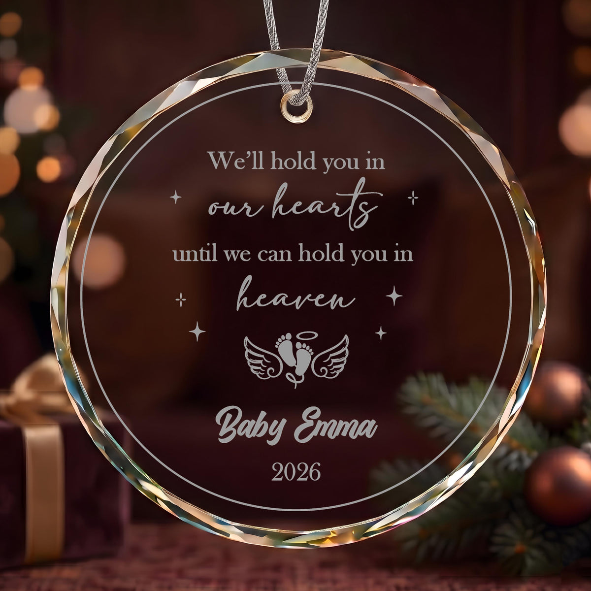 Personalized Baby Memorial Glass Ornament