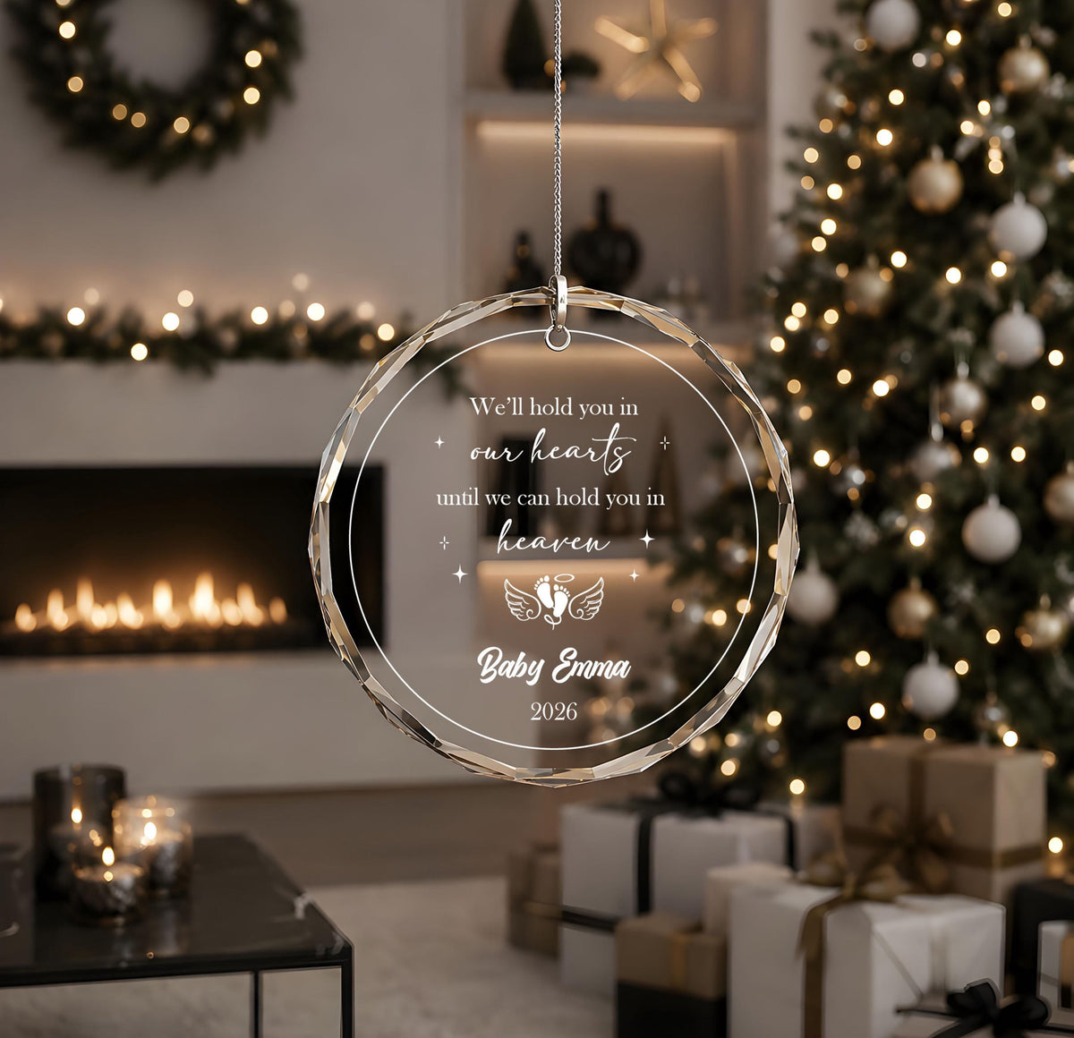 Personalized Baby Memorial Glass Ornament