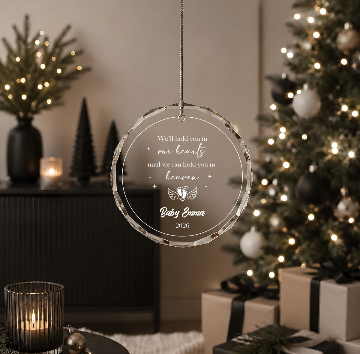 Personalized Baby Memorial Glass Ornament