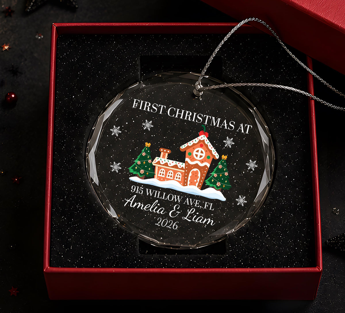Personalized Gingerbread House Design Holiday Ornament