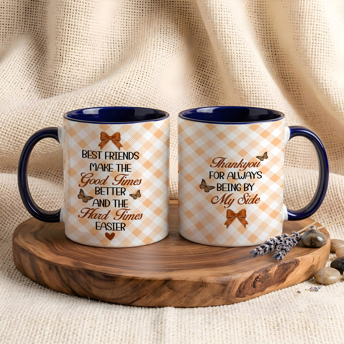 Personalized Best Friend Mug, Custom Bestie Hugging Cats Coffee Cup
