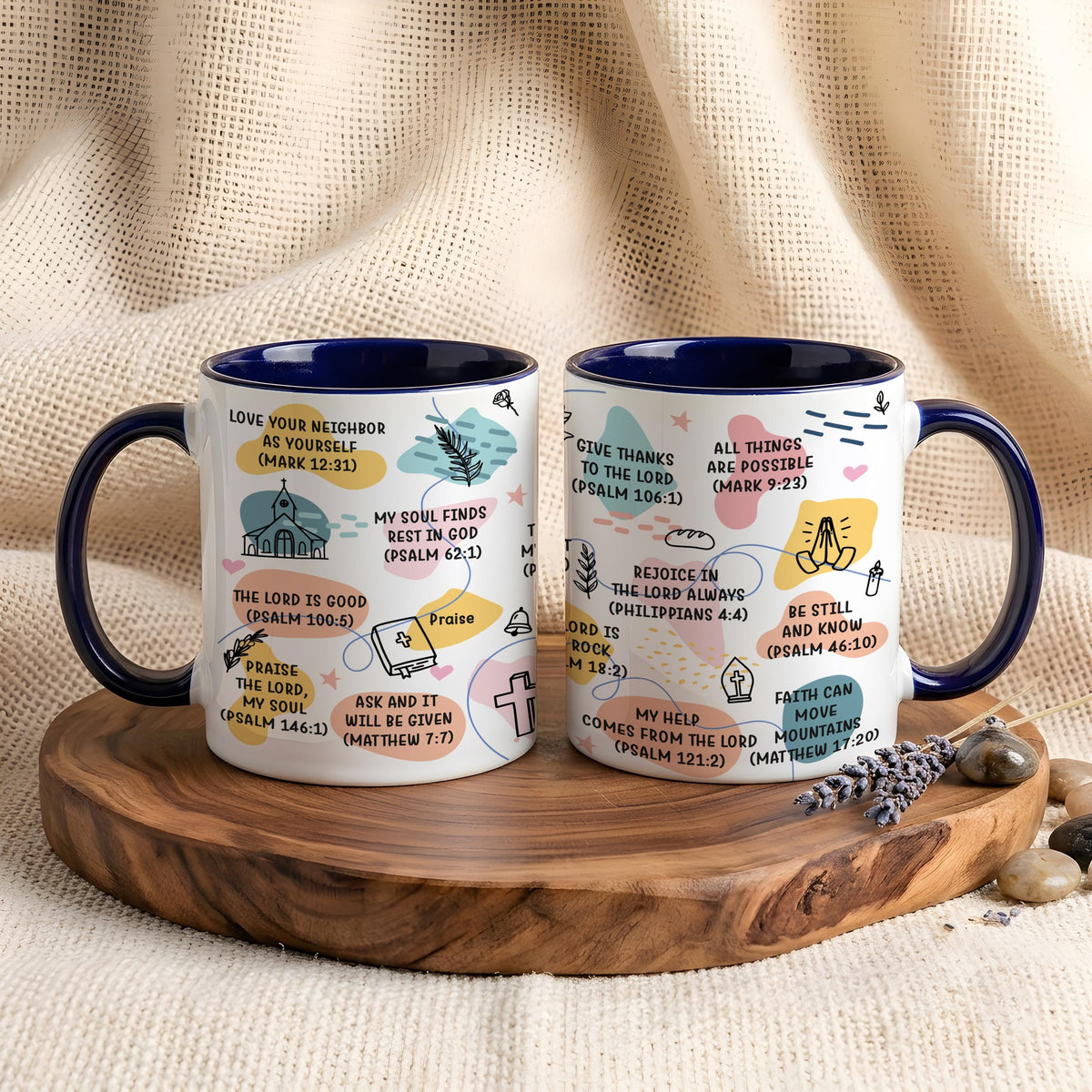 Christian Affirmation Mug, Daily Bible Verse Coffee Cup, Encouraging Scripture Mug