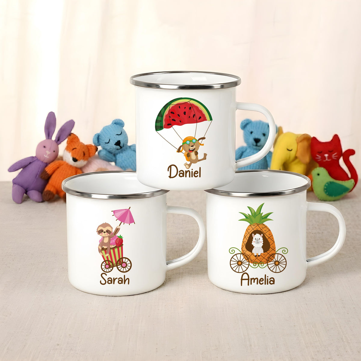 Personalized Kids Enamel Mug, Stainless Steel Camp Cup, Adventure Drinkware