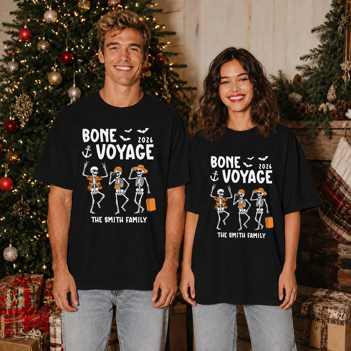 Custom Halloween Cruise Comfort Colors® T-Shirt, Skeleton Spooky Cruising Tee, Matching Family Cruise Shirt