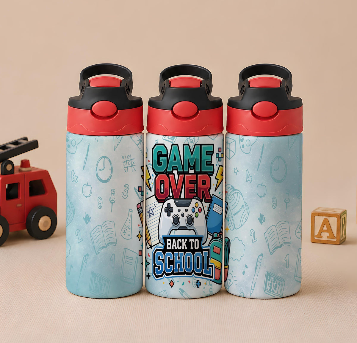 Personalized Gamer Kids Tumbler, Back to School Stainless Steel Cup
